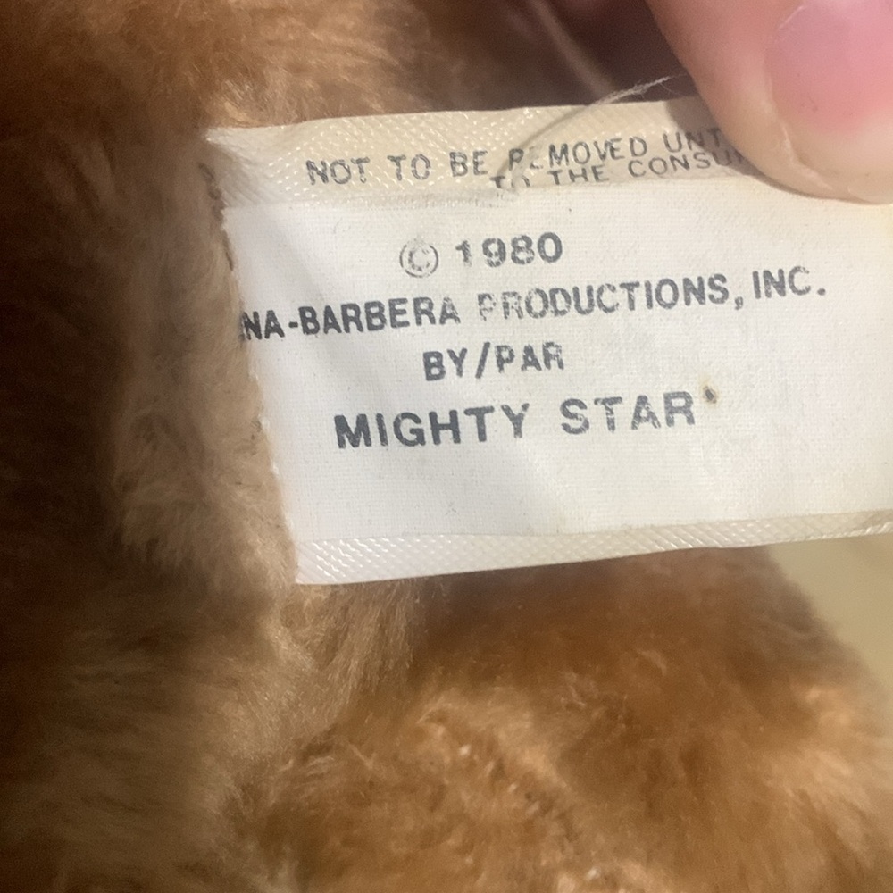 NWT Vintage Yogi 1980 Boo Boo Bear Authentic Mighty Star 13 Inch Plush Bear - Picture 6 of 6